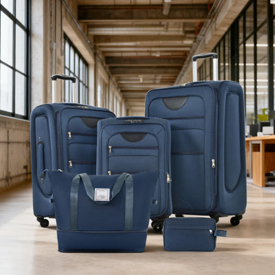 Ensemble de valise avec valise extensible Softside 3 pièces avec sac de voyage