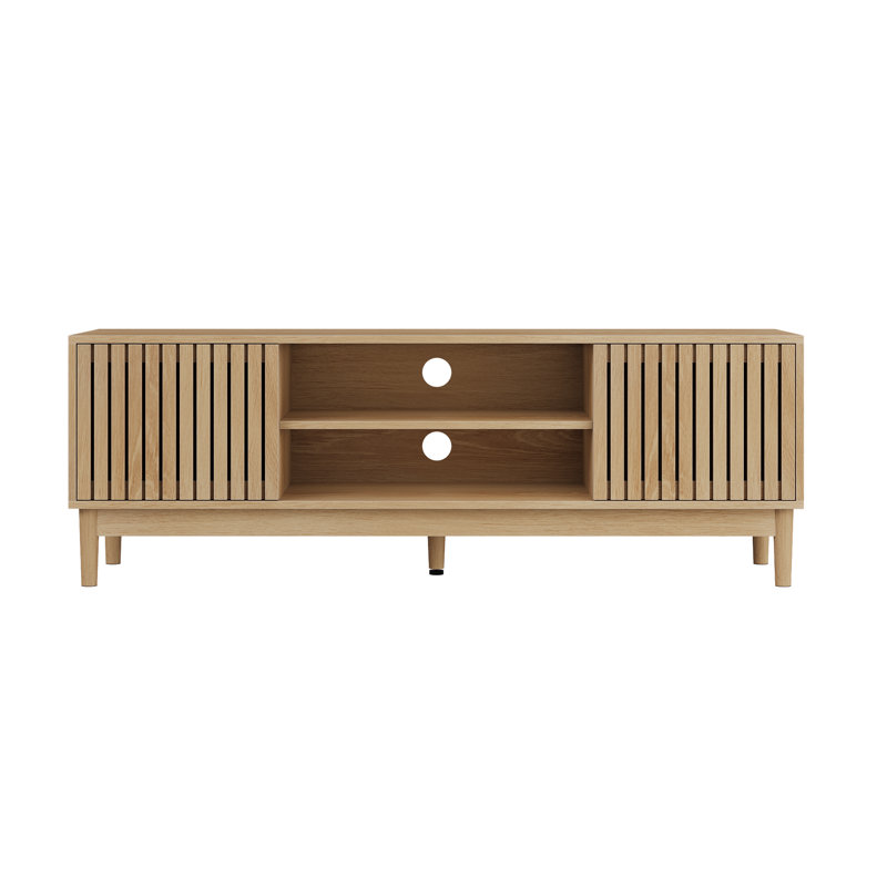 Meuble de rangement pour téléviseur et centres de divertissement, maison moderne en bois de 55 pouces