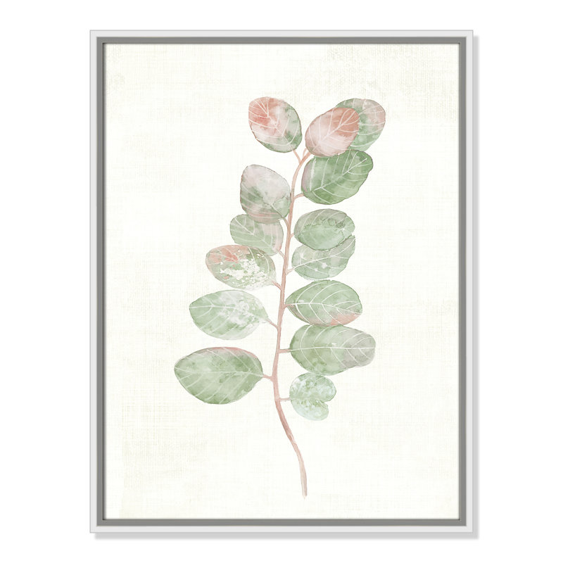 «Florida Leaves II», reproduction d'art, Toile blanche encadrée, H 25,5 po x l 19,5 po x P 2 po