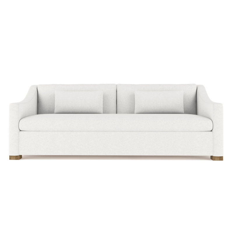 Crosby Slope Arm Sofa, 32.5" H x 84" W x 43" D, Weathered, Box Weave Linen Blanc