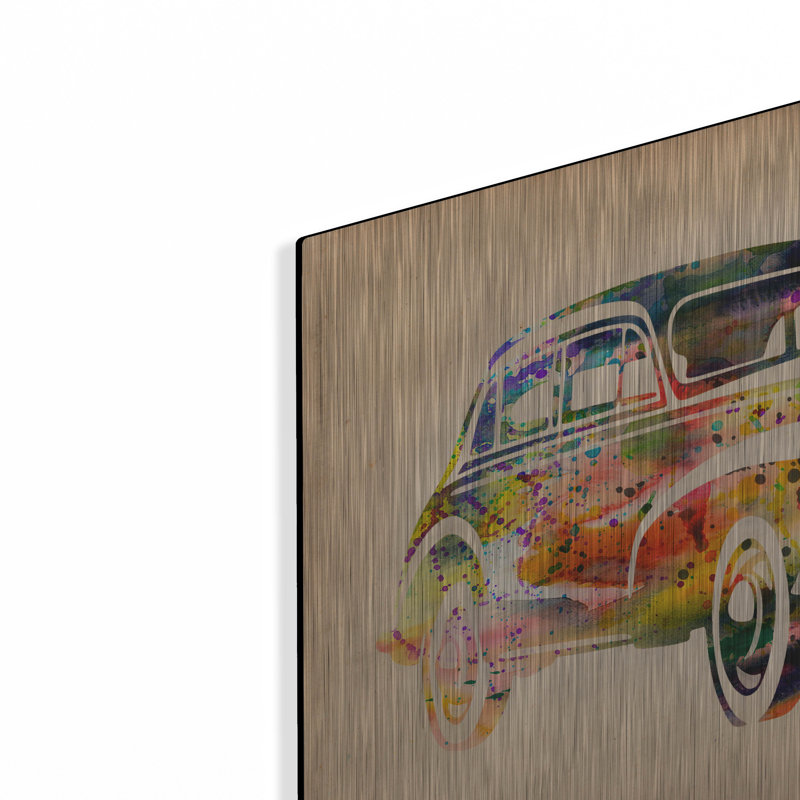 Art mural en métal Williston Forge «Folsfagen Car 2» par Mark Ashkenazi, H 12 po x l 16 po