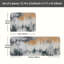 Tapis orange et gris, tapis de cuisine 2 pièces