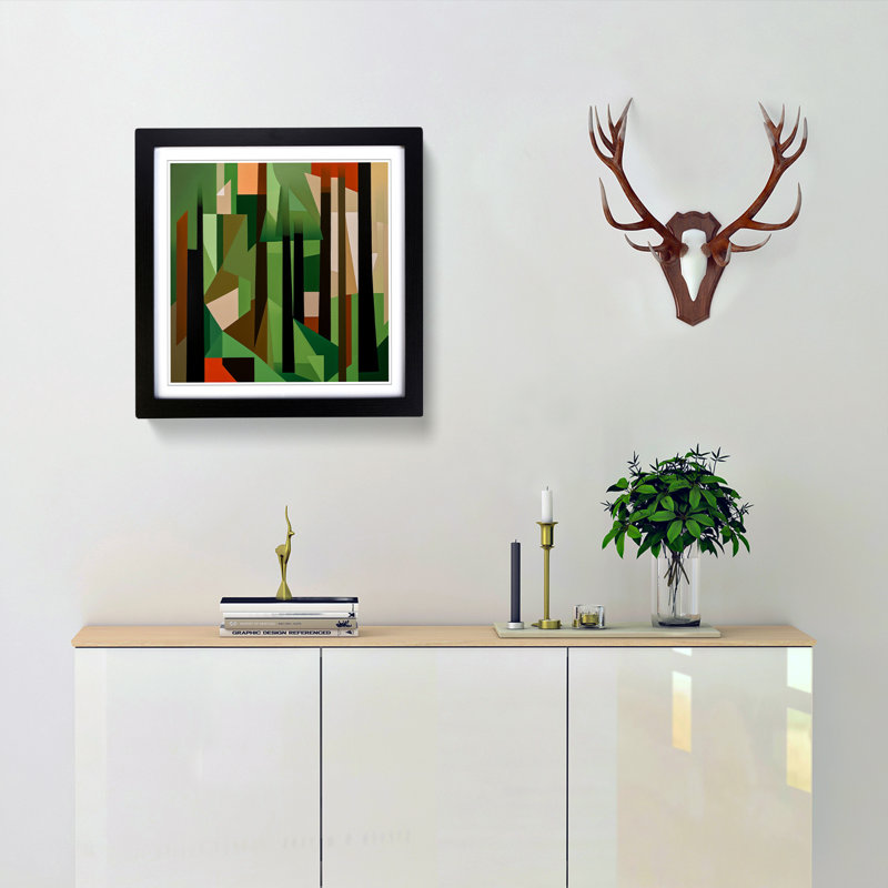 Single Picture Frame Print on Wood, Black