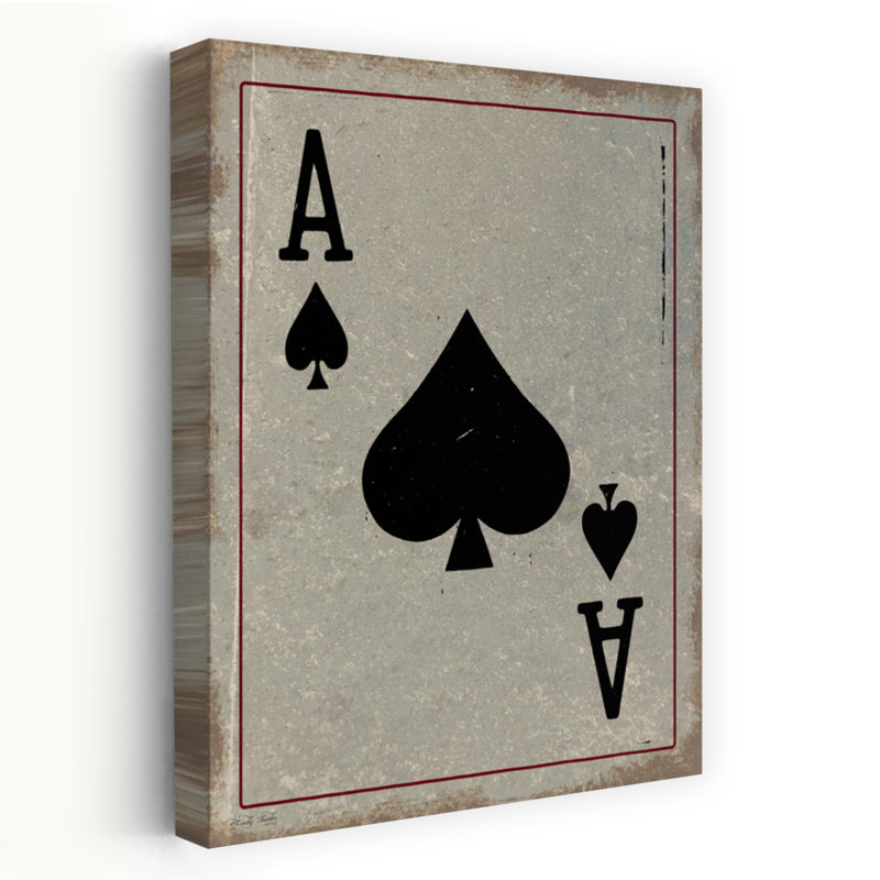 Ace of Spades, art contemporain abstrait, H 24 po x l 16 po