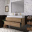 Meuble-lavabo avec lavabo en quartz blanc et tiroirs souples-1113424932