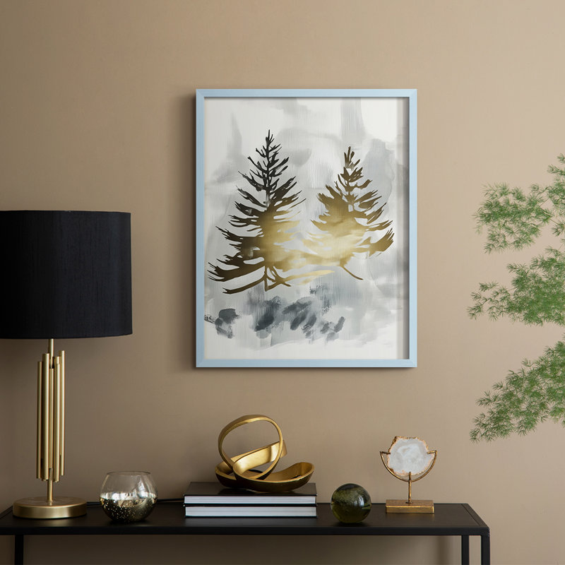 Reproduction encadrée - bois massif, H 11 po x l 9 po, Bleu
