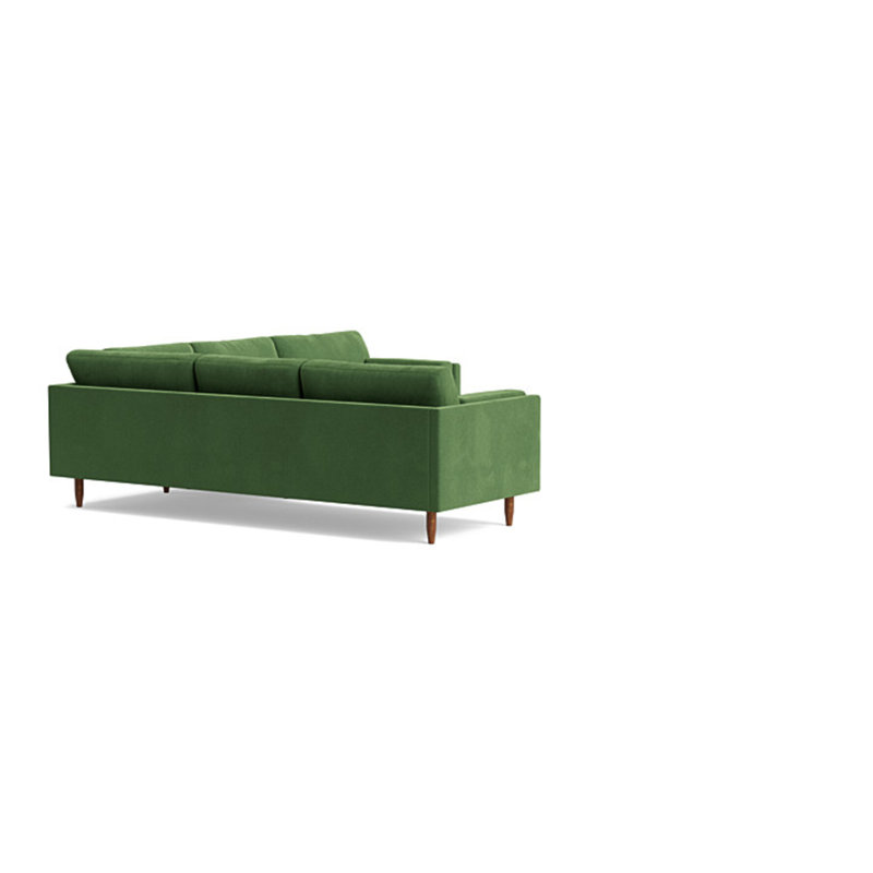 Skinny Fat Sectional, Left Hand Facing, Performance Velvet - Ivy