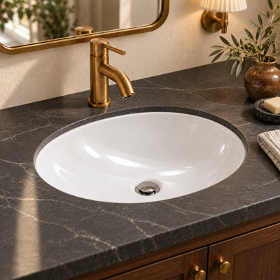 Ada 20.87'’ Undermount Bathroom Sink in Porcelain