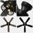 52" Black Farmhouse Industrial Flush Mount Ceiling Fans, 6-Speed DC Motor Low Profile Caged Ceiling Fan with Light and Remote