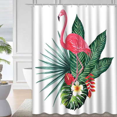 Flamingo Tropic Bouquet Bird Paradise Flower Leaves with 12 Hooks