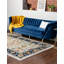 Tapis bleu / beige / orange tissé à la machine Arenas-788820199