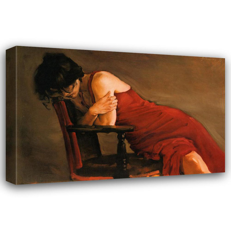 Red Dress, 12" H x 18" W