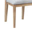 Ensemble de 2 chaises de salle à manger 19 "en lin et chêne gris