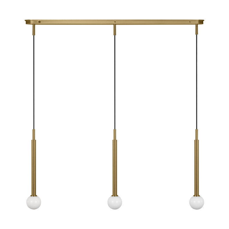 Nodes 3 - Light Chandelier, Burnished Brass