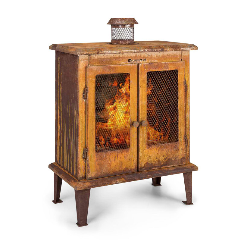 Rectangle Steel Smokeless Outdoor Fireplace