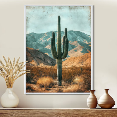 Marqueeta Cactus And The Desert Hills II - Cactus, reproductions encadrées