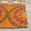 Allison Contemporary Cotton Orange/Grey Area Rug-19267846