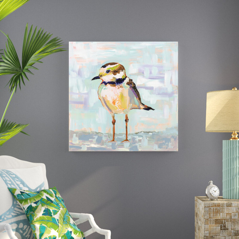 «Coastal Plover II Neutral» par Jeanette Vertentes, reproduction d'art sur toile tendue, H 30 po x l 30 po, Non