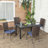 Outsunny Stackable PE Rattan Outdoor Dining Chairs With Cushions, Set Of 4 Patio Wicker Dining Chairs With Armrests And Backrest For Patio, Deck-151807842