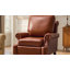 Chaise avec accoudoirs en cuir véritable ciré Stanton-1232072191