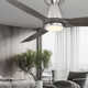 Skylark 54" 3 - Blade Outdoor LED Smart Flush Mount Ceiling Fan with Remote Control and Light Kit Included 