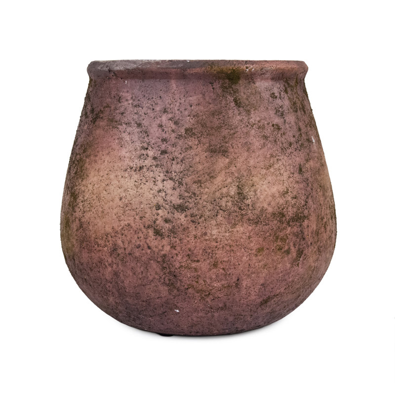 Handmade Terracotta Table Vase, 7.5" H x 8.5" W x 8.5" D