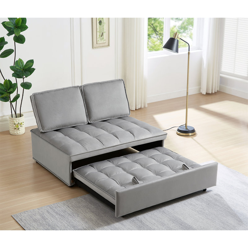 Convertible Sleeping Sofa Bed, Gray