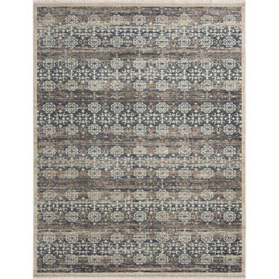 Mirabelle Floral Area Rug in Grey