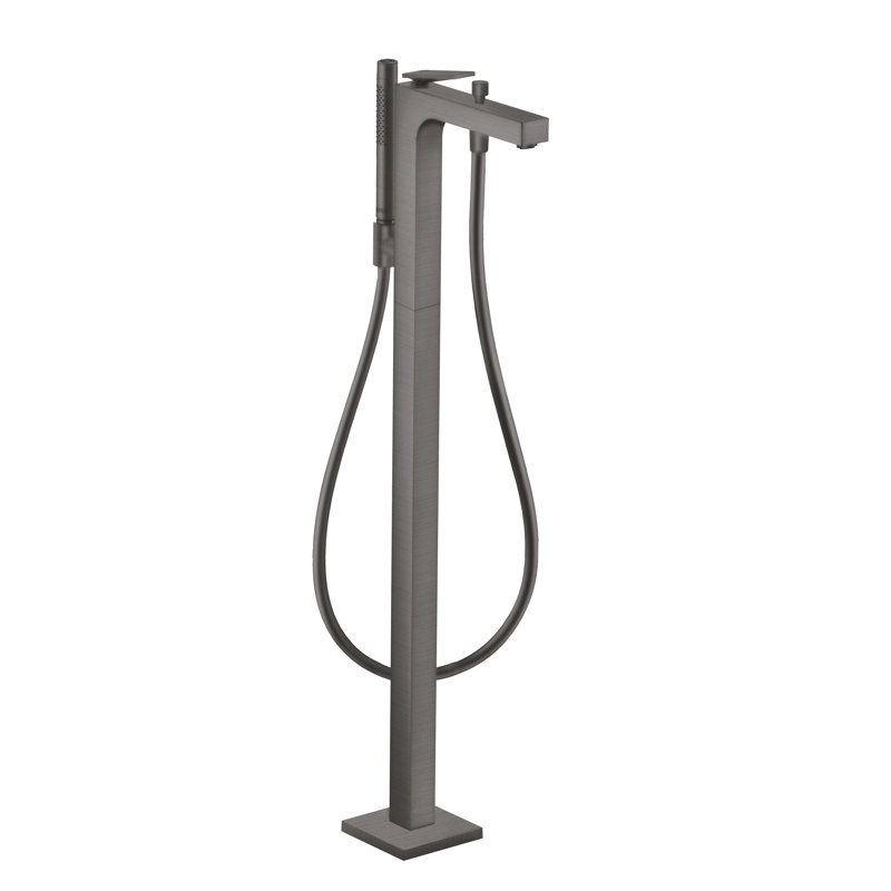 Citterio Tub Filler with Diverter, Brushed Black Chrome