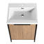 Meuble-lavabo moderne de 24 po avec lavabo en résine et contreplaqué - Structure café non applicable-1751721031