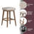Dorreen Wood And Upholstered Square Backless Adjustable Height Swivel Stool-1389808205-1389808195