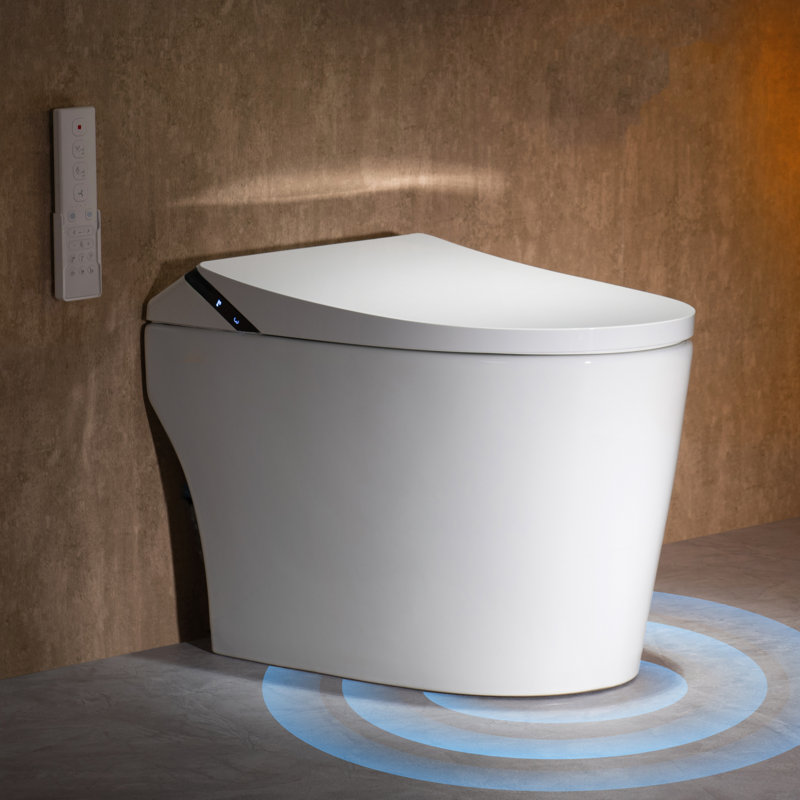 Smart Toilet with Bidet Built in, Foam Shield, ADA Compliant Height, 1000g MaP Flush, Heated Seat, Instant Warm Water, Adjustable Air Dry, Dual Auto Flush, Bidet Toilet With Tank