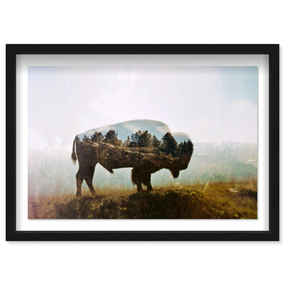 Bison Forest II Print by Oliver Gal