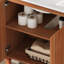Meuble-lavabo vintage avec lavabo en céramique / meuble-lavabo moderne avec 3 portes et espace de rangement