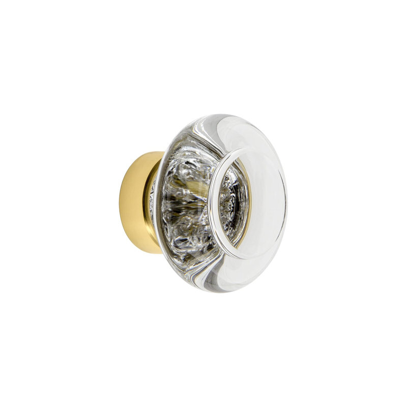 Bouton rond Bordeaux 1 3/8 po de diamètre, Laiton poli