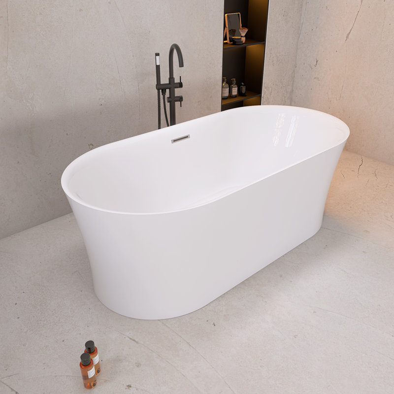 Baignoire de trempage autoportante en acrylique 67 po