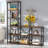 70.87" Tall 6-Tier Rustic Ladder Corner Etagere Bookshelf  for Living room, Office,  Kitchen