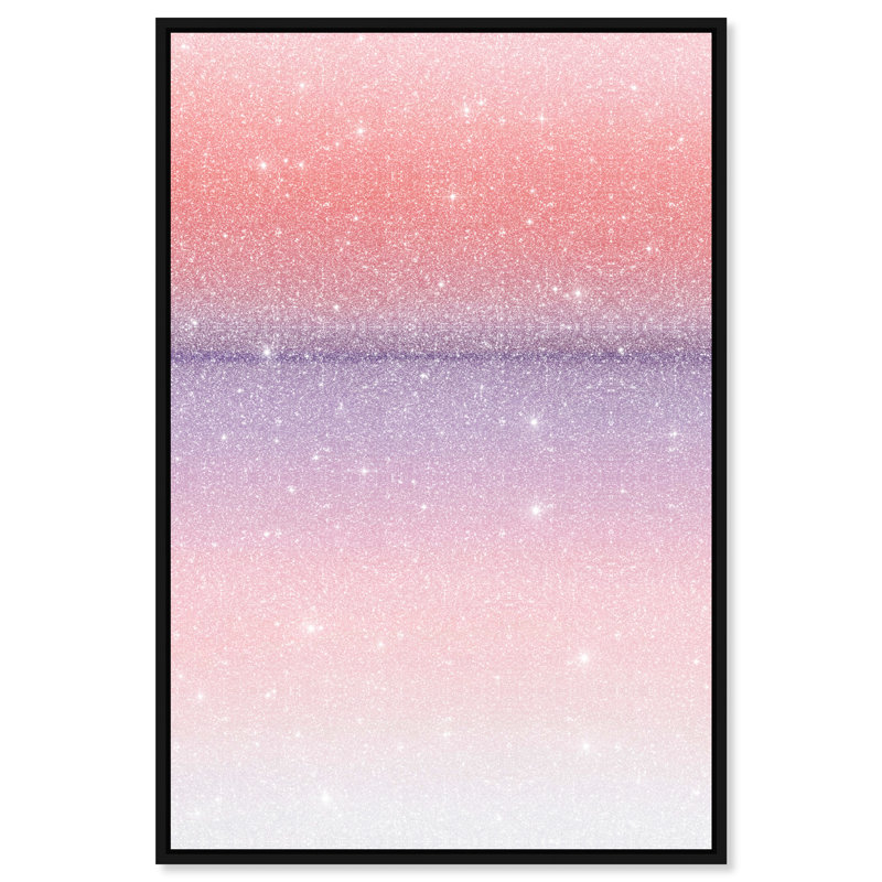 Peach Coastline II Print by Oliver Gal, 31"H x 21"W, Black Floater Frame
