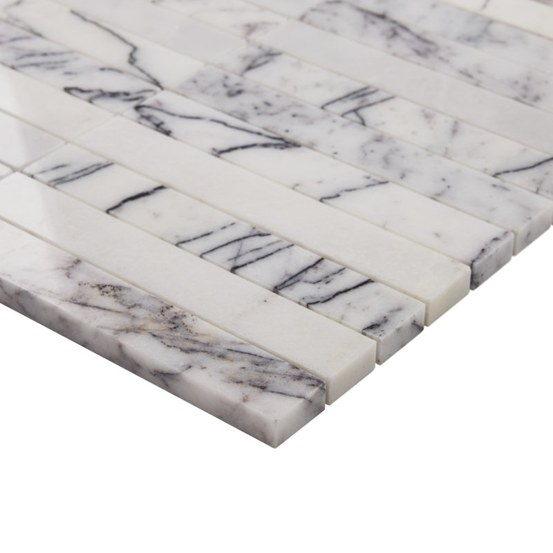 12 po Venato X 14,37 po Carreau de mosaïque de marbre et de plancher empilé (11,9 pieds carrés / feuille)