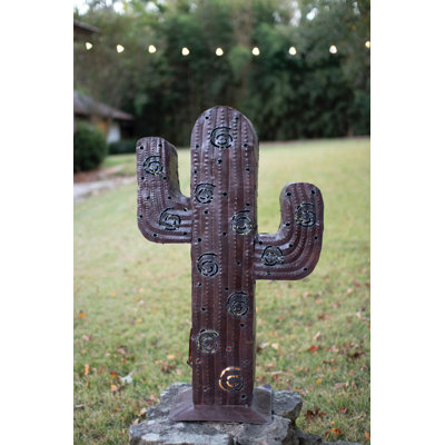  Piquet de jardin en fer cactus - 36 po de hauteur