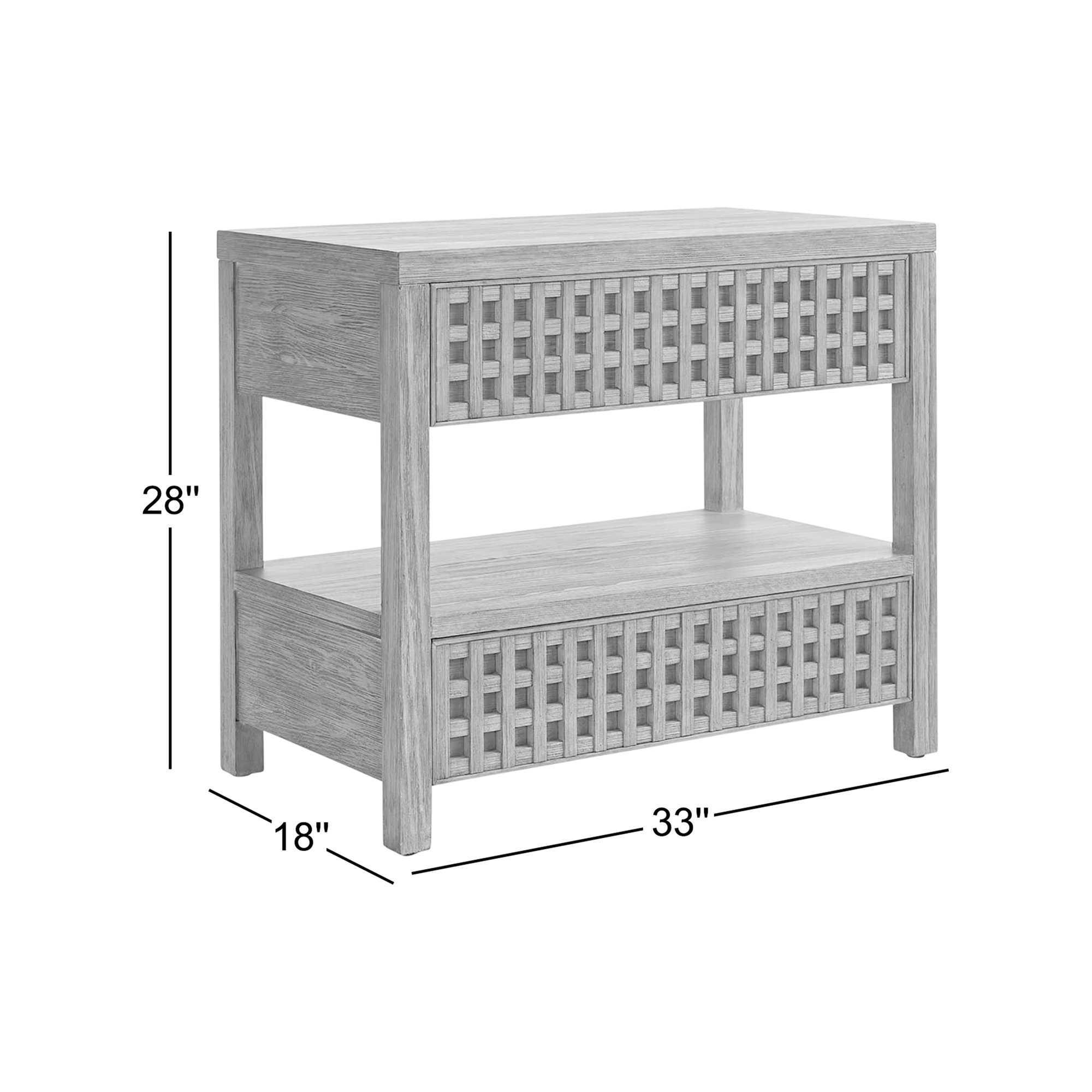 Baxley 2 - Drawer Nightstand, Ivory