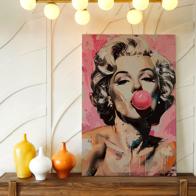 «Glamour Woman Portrait Blue Eyes Orange Lips Fashion», reproduction d'art sur toile, affiche orange bleue pour décoration de salon, décoration murale galerie, décoration intérieure moderne
