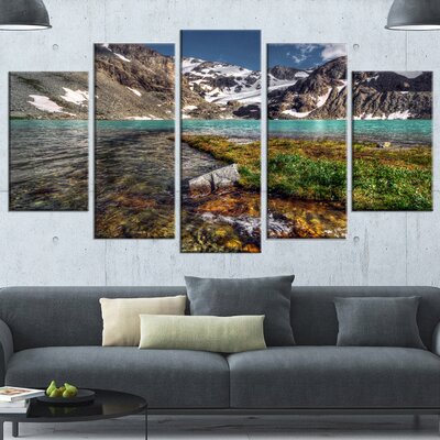 Crystal Clear Creek in Mountains' 5 Piece Photographic Print on Wrapped Canvas Set -  Design Art, PT14619-373