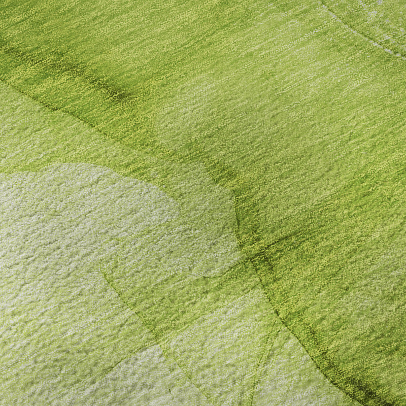 Green 8' x 10' Washable Synthetic Rectangular Rug