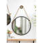 Miroir rond moderne de 29,5 po avec cadre noir et corde tenace tenace pour le salon-731319352-731319302