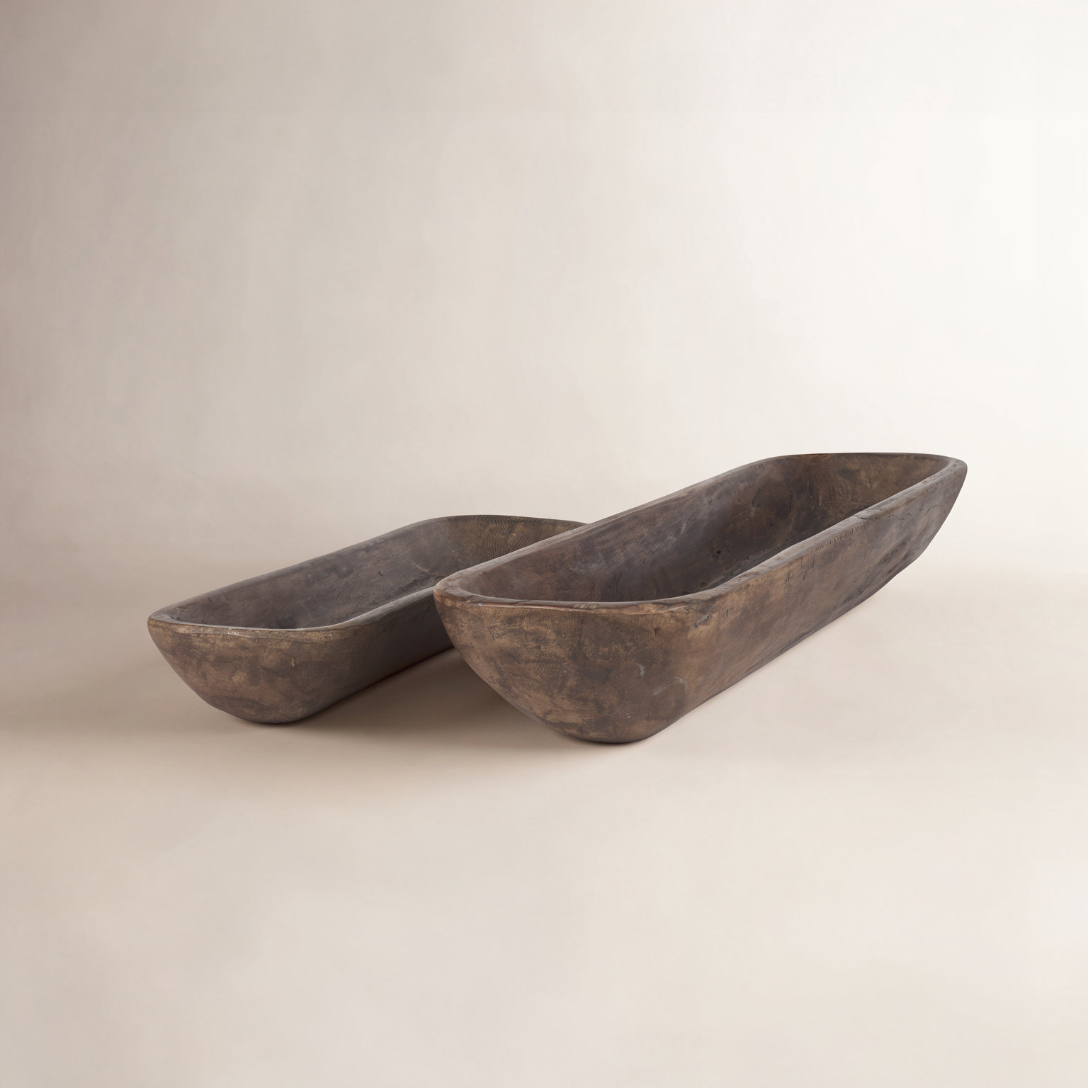 Moores Solid Wood Tray - Set of 2, Brown