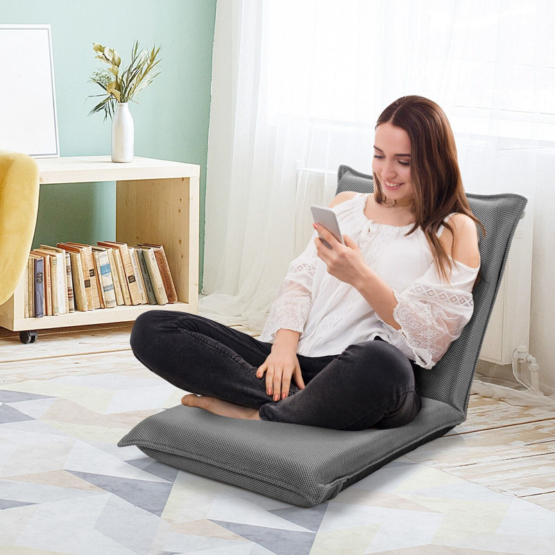 Isabelle & Max Reclining and Tilting Floor Game Chair, Grey