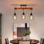 Narrowsburg 3-Light Burnt Wood Kitchen Island Pendant