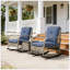 Ensemble de balcon, 3 pièces de mobilier de patio en osier-26961006
