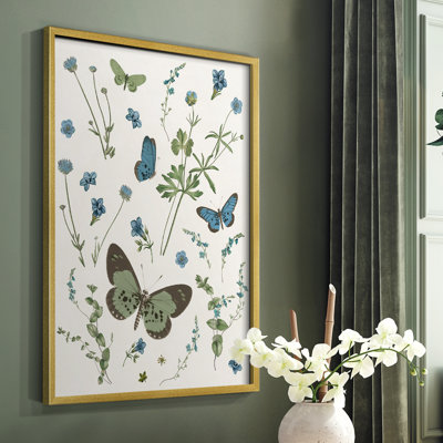 «Botanical Page II», reproduction encadrée - bois massif
